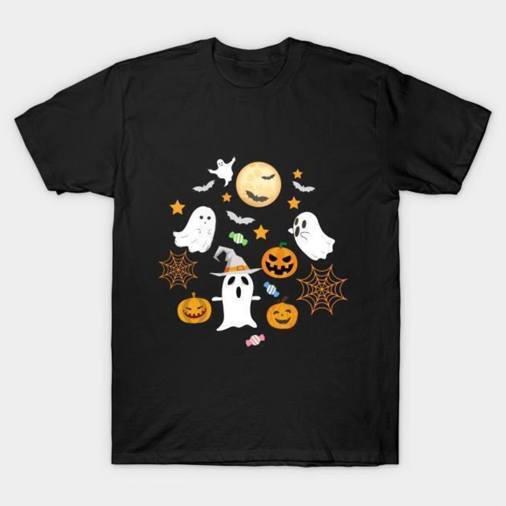Halloween White Ghost Pumpkin Tshirt